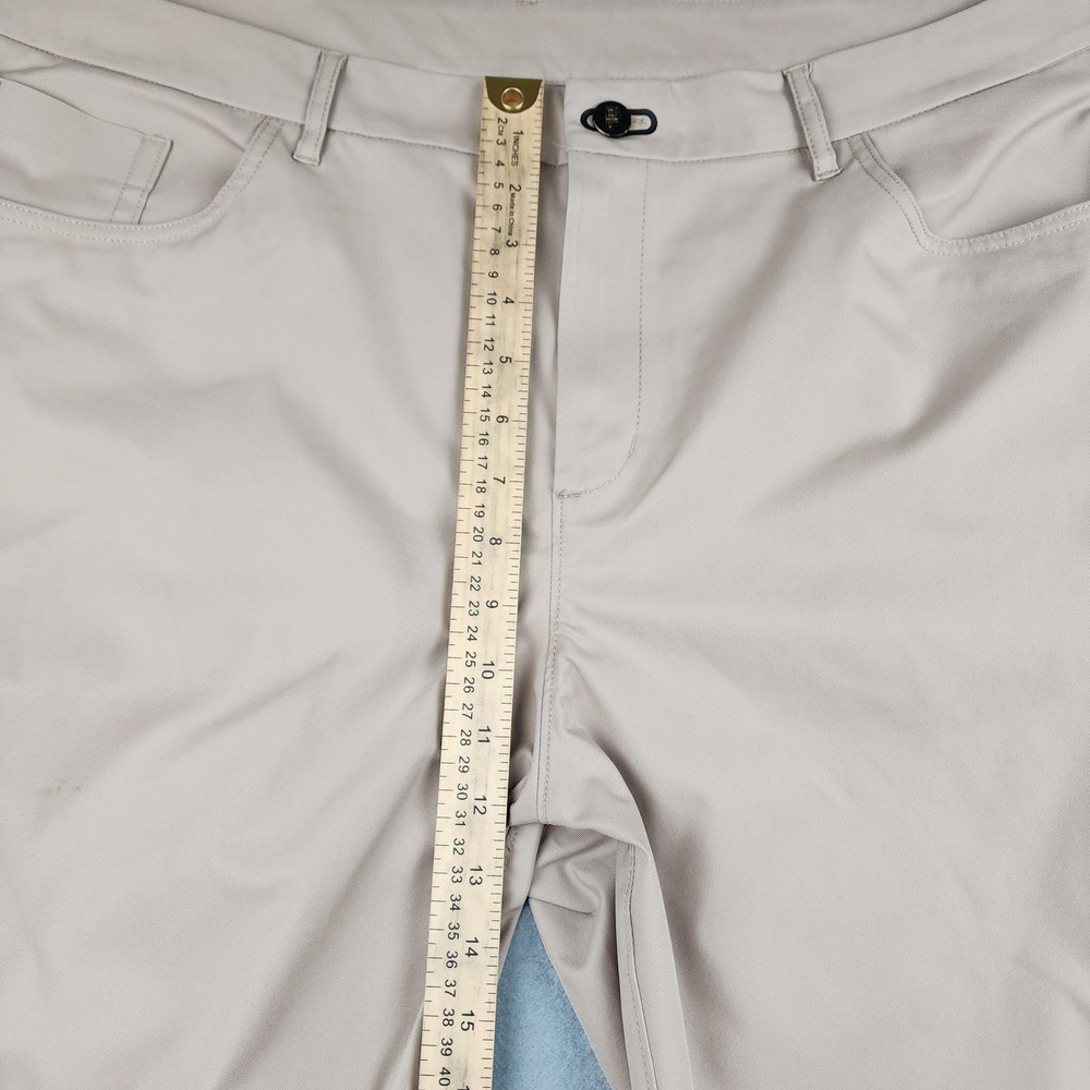 Public Rec Chino Pants Men 42x28(26) Beige Stretch 5 Pocket Straight Microfiber - Picture 7 of 12